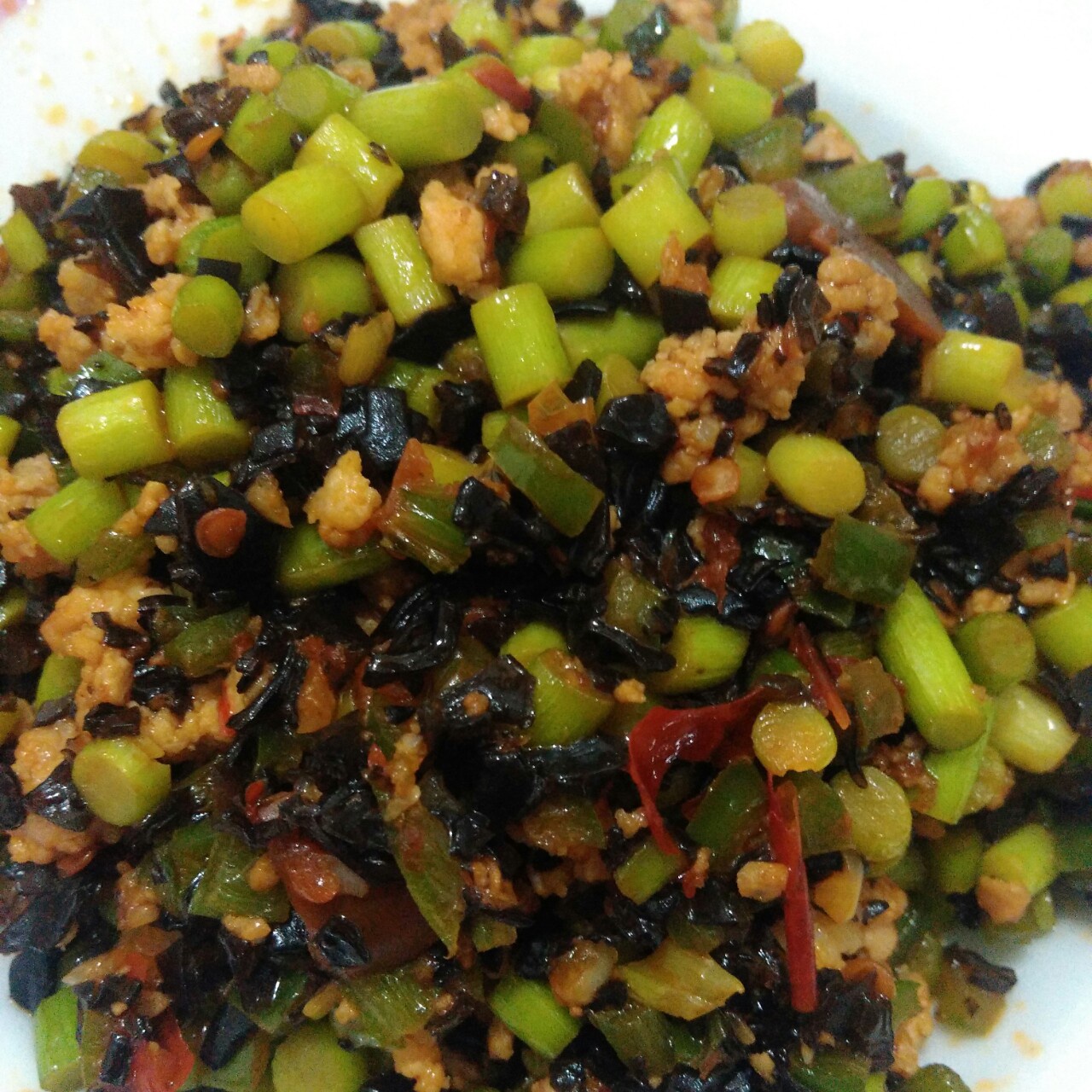 下饭菜～蒜苔肉末