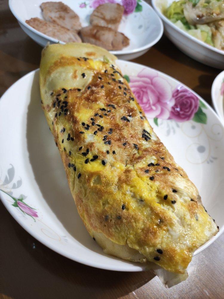 家庭版煎饼果子---快手健康早餐，利用家里现有材料