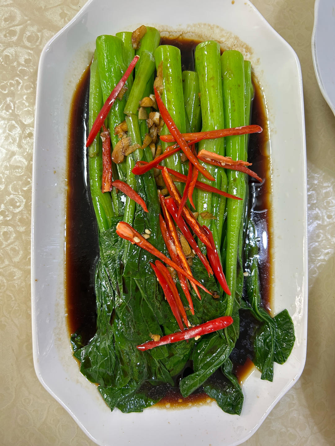 复刻饭店做法白芍菜心❗️高大上的青菜在家轻松搞定