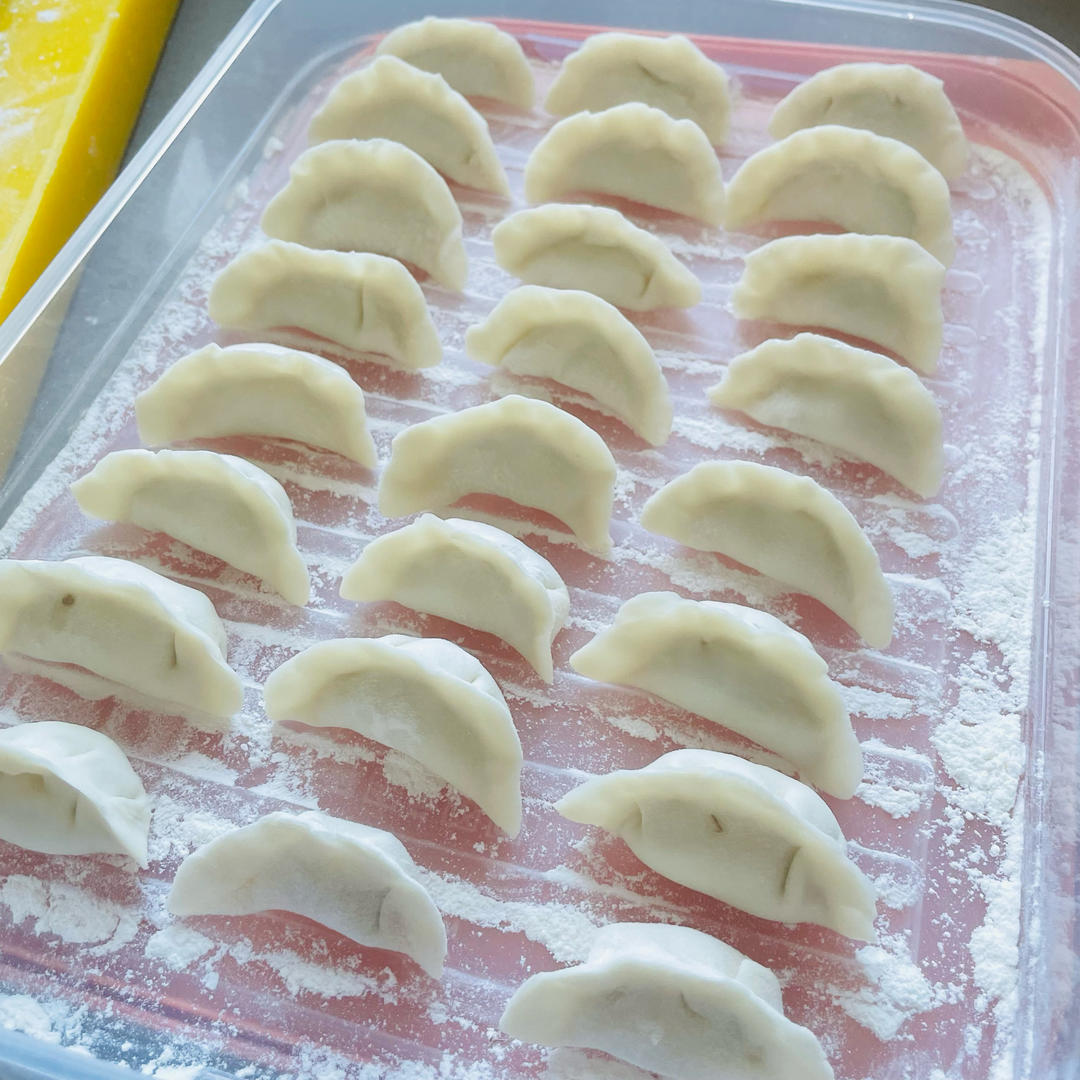 赤松茸虾仁鸡蛋馅饺子