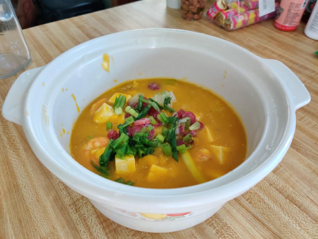 海鲜豆腐南瓜炖