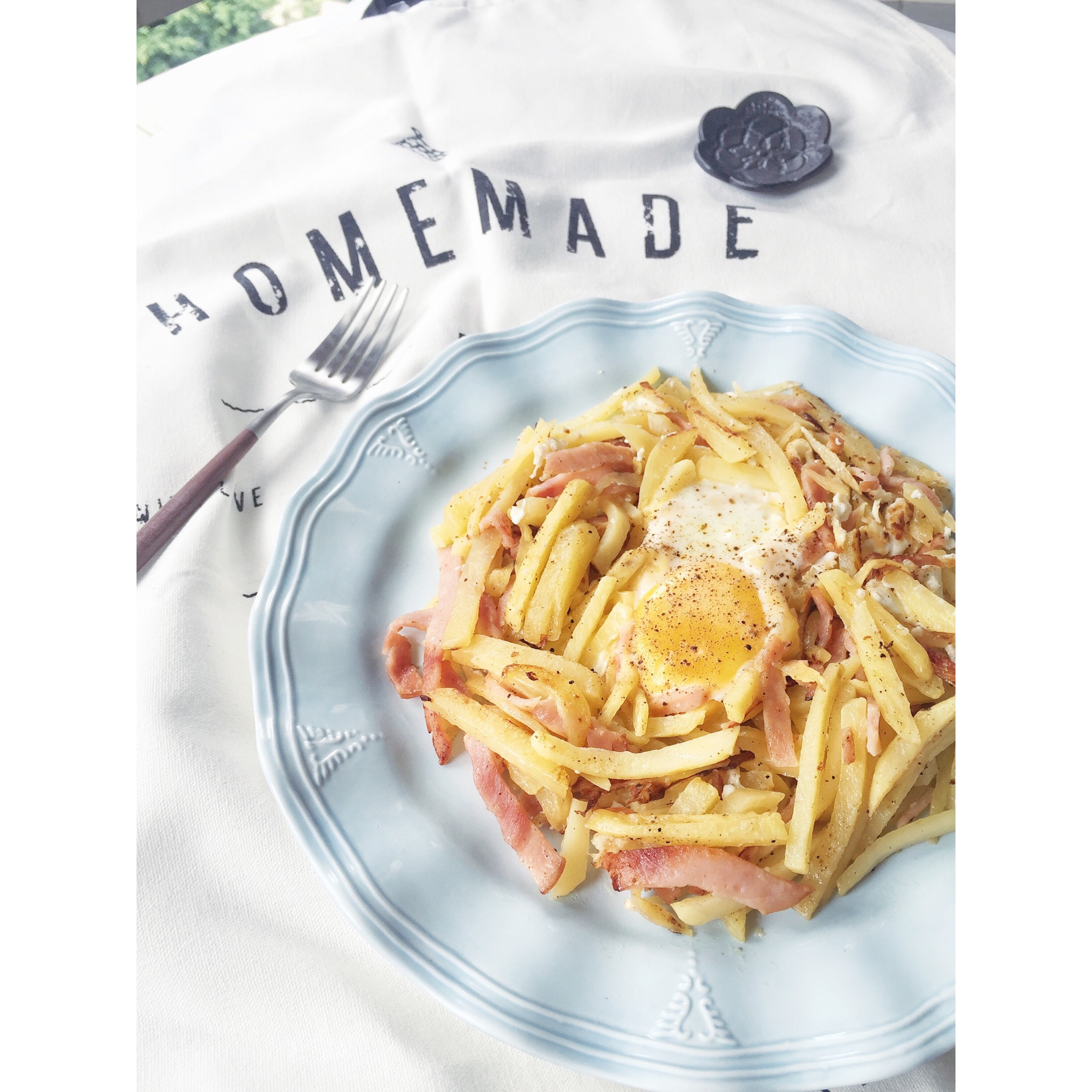 快手早餐—马铃薯火腿蛋