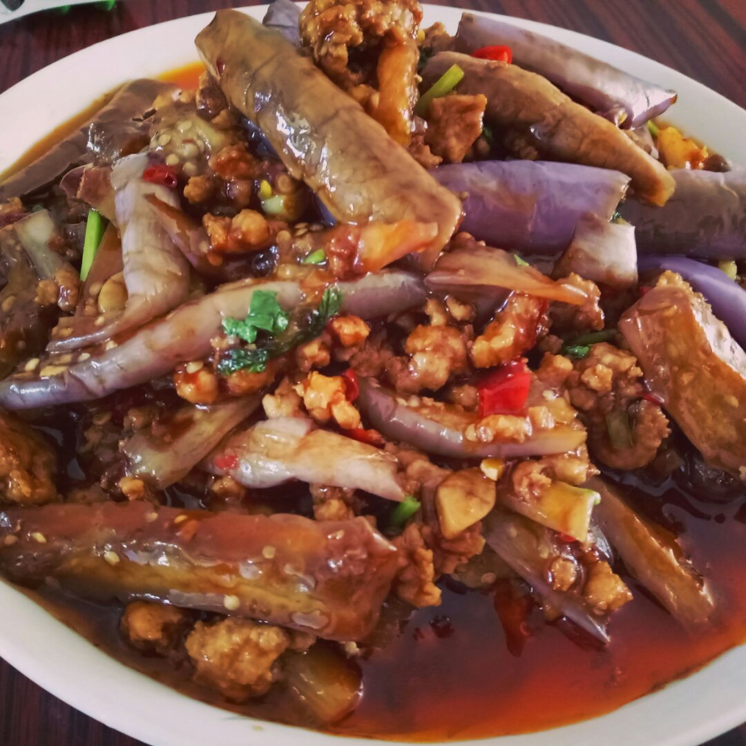 红烧肉沫茄子