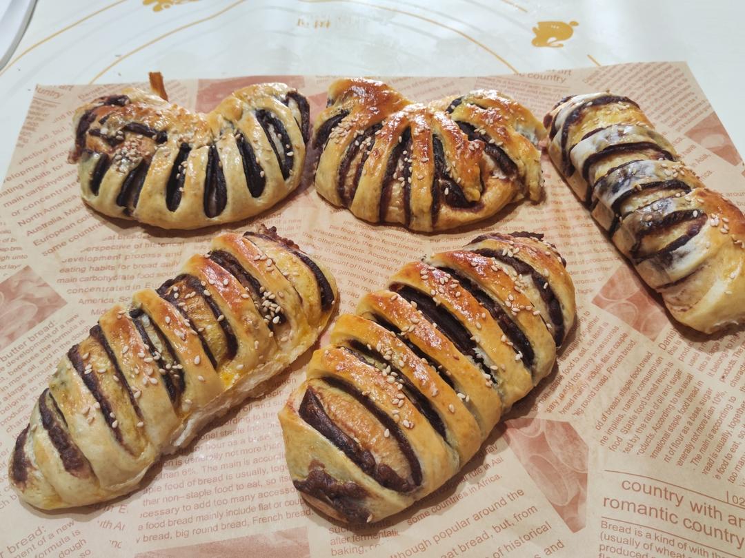 超详细的豆沙面包🍞
