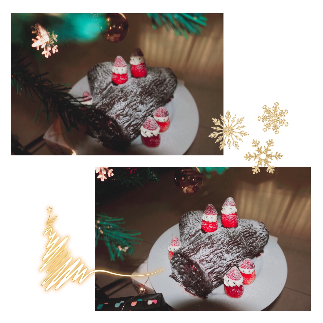 圣诞树干蛋糕（Christmas Log）
