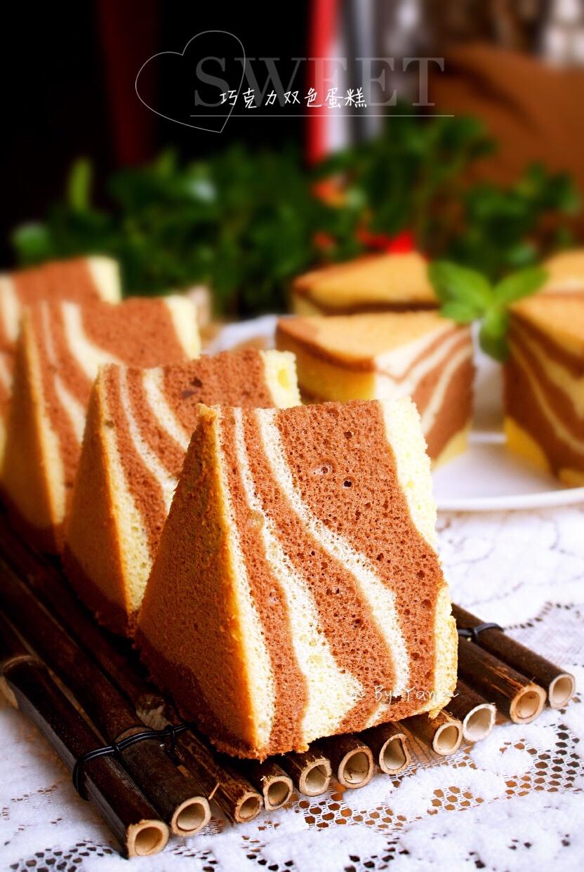 酸奶抹茶双色蛋糕（春天的颜色）