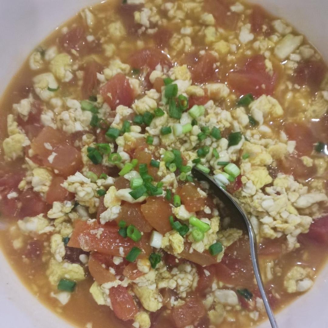 番茄鸡蛋裹豆腐