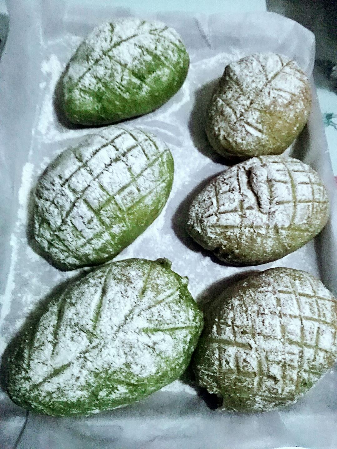 抹茶蜜彩豆奶酪包