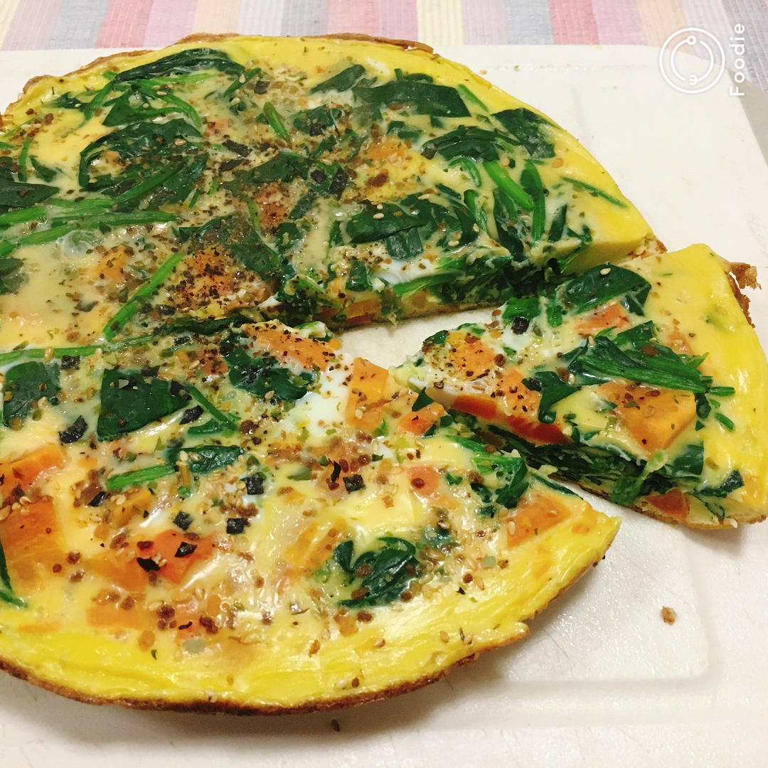菠菜胡萝卜蛋饼