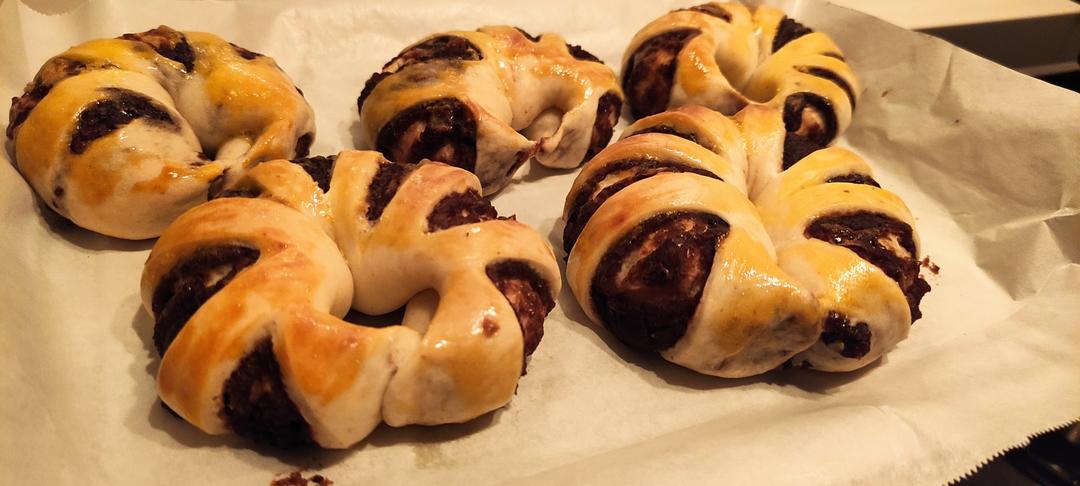 毛毛虫面包（豆沙）