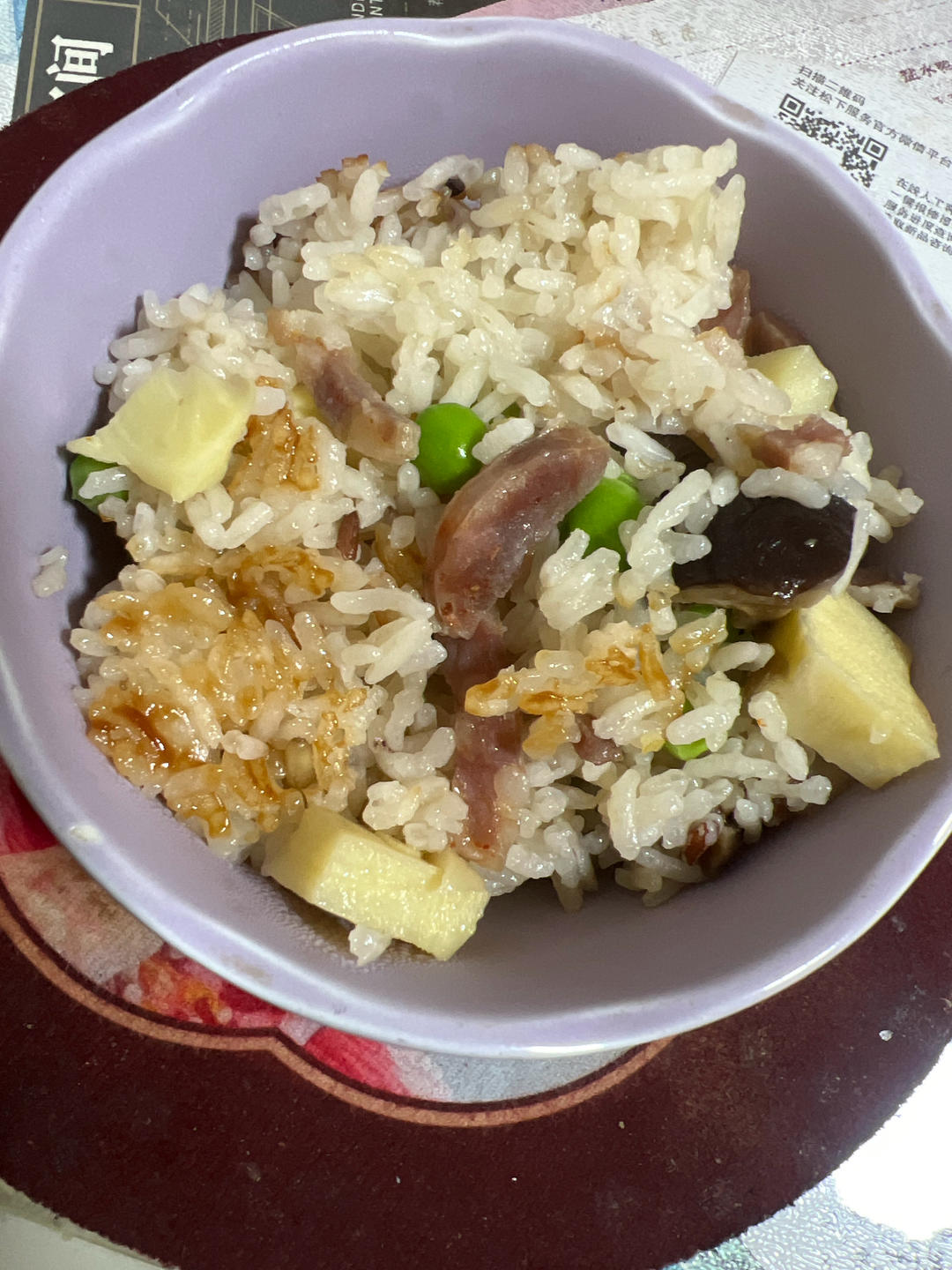 干饭人的春天｜春笋腊味豌豆饭