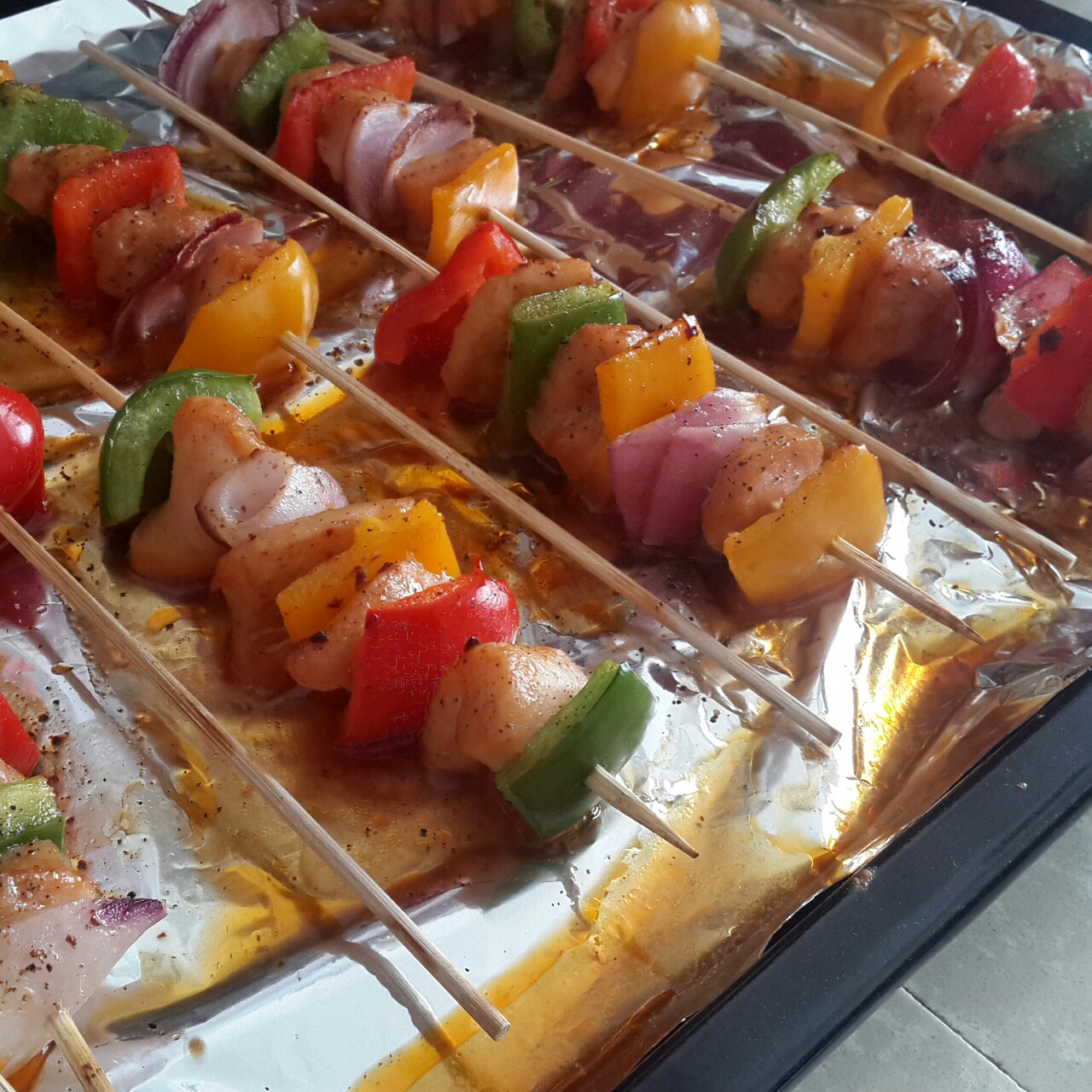 豉香缤纷鸡肉串