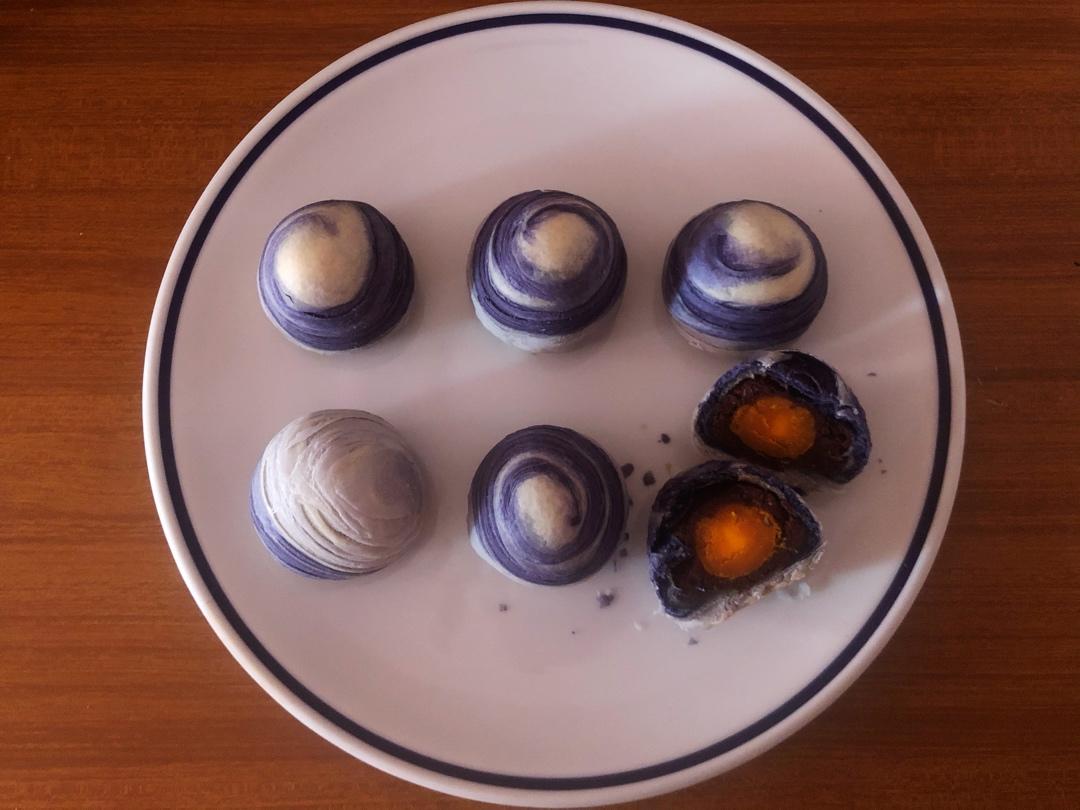 彩虹渐变蛋黄酥（无需揉出膜）