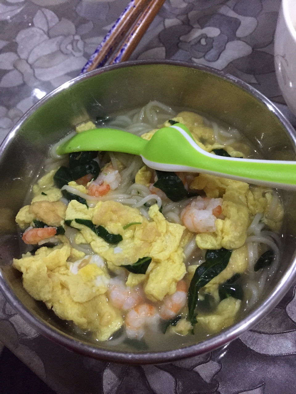 虾仁鸡蛋青菜面（宝宝辅食）的做法 步骤7