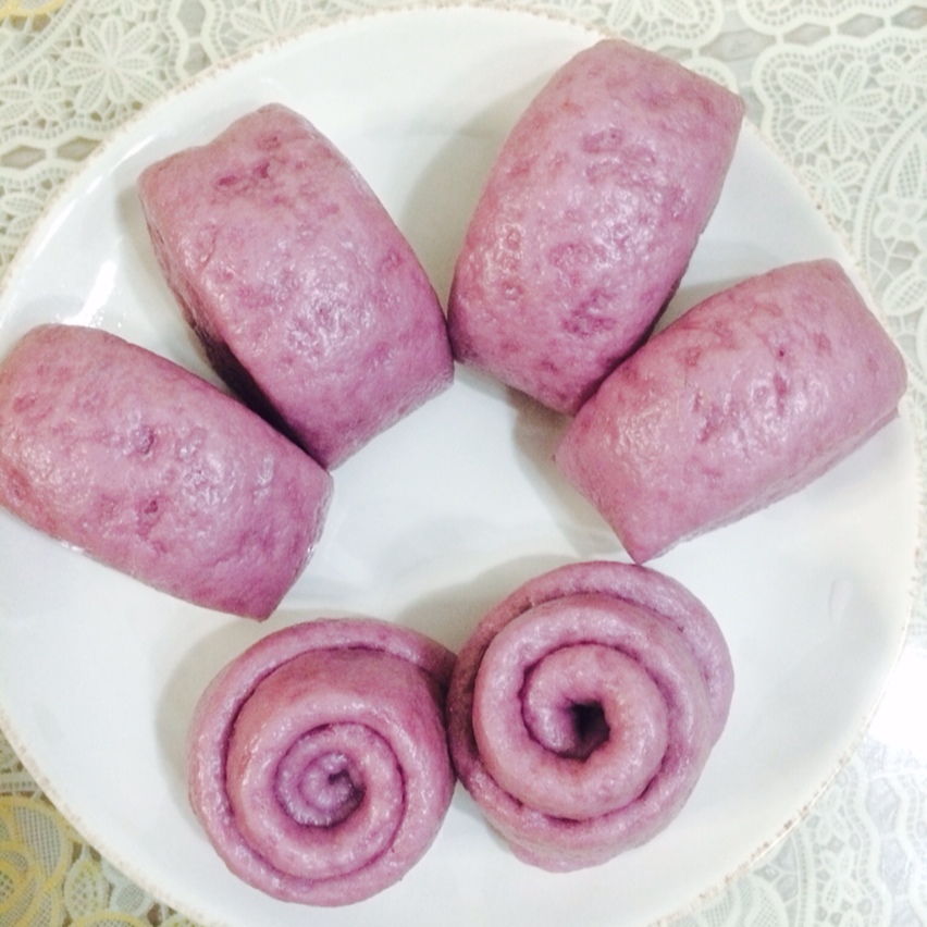 紫薯玫瑰馒头