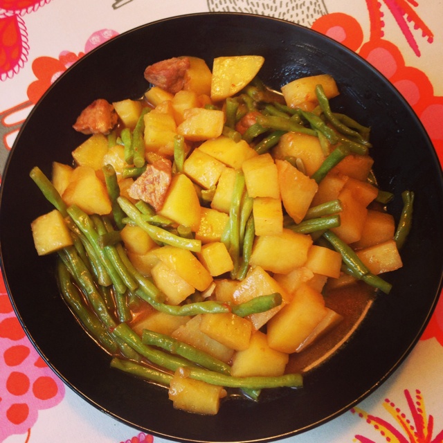 躲猫猫0o0做的土豆炖豆角