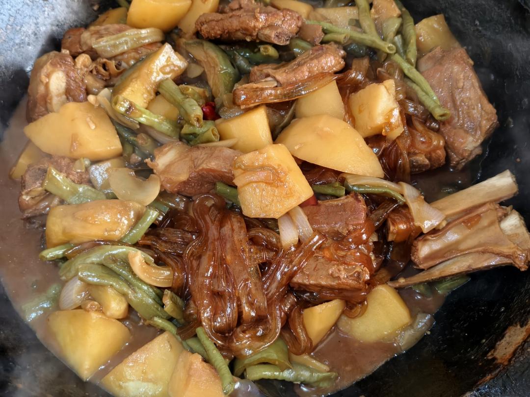 土豆豆角炖排骨