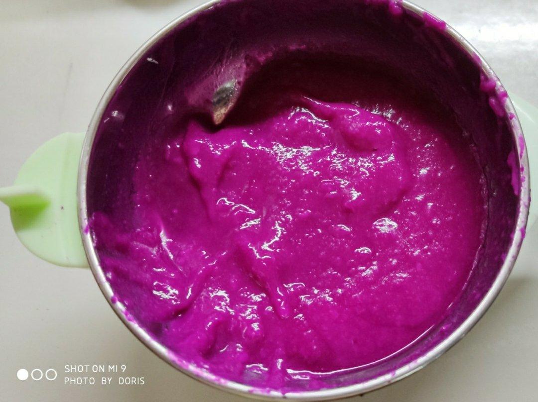 六个月宝宝辅食（红心火龙果山药泥）