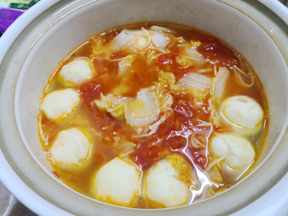 一锅能吃3碗饭的番茄鱼丸汤（附番茄汤底熬制方法）