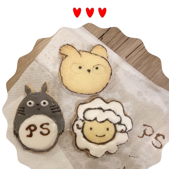 趣味糖霜饼干（龙猫，冷兔，羊羊）