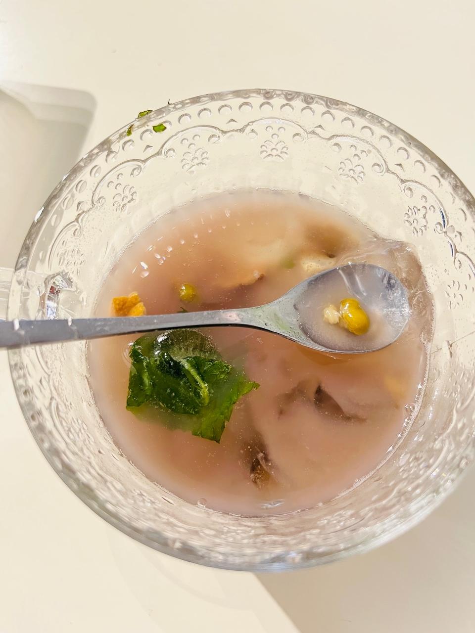 超级简单--薄荷绿豆汤