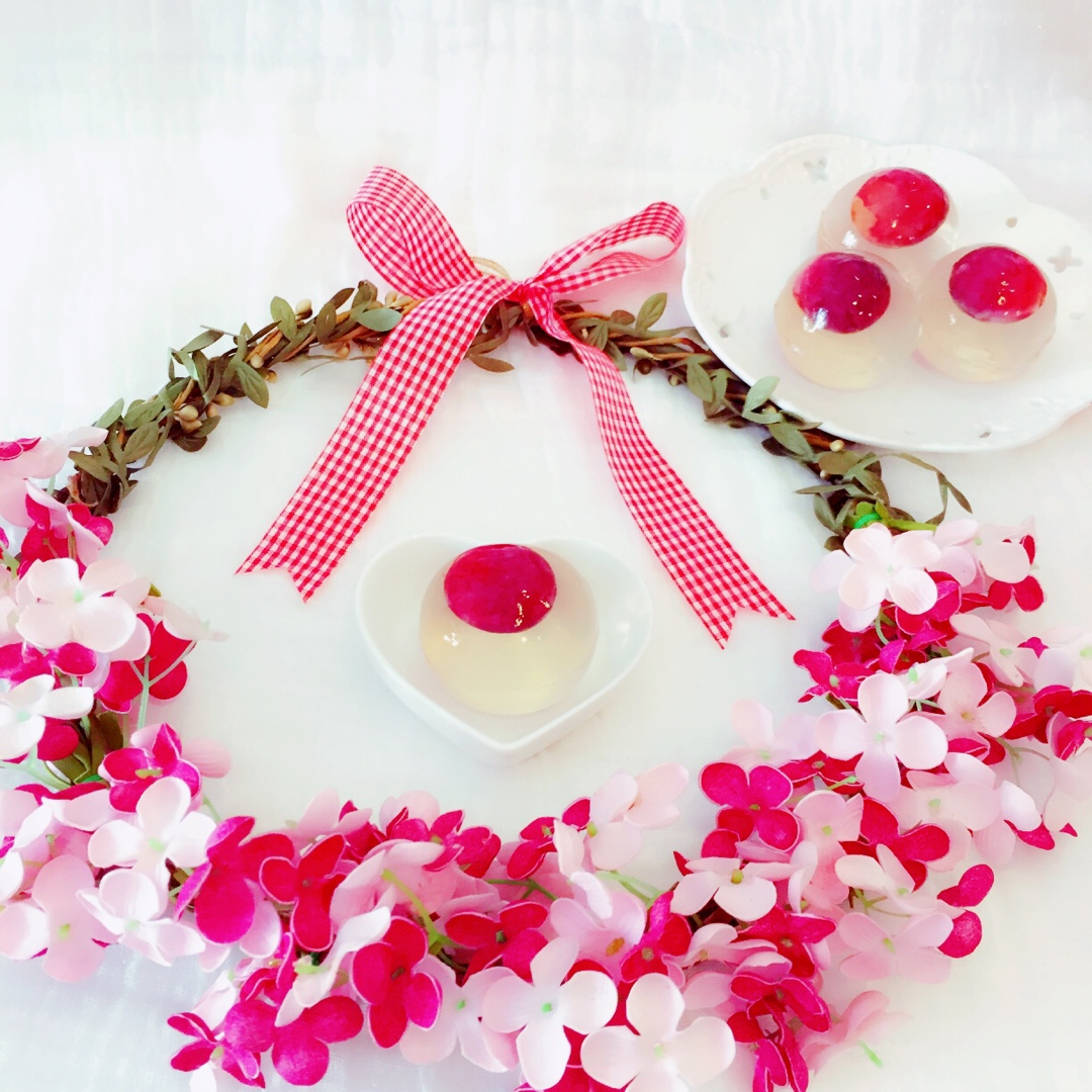 草莓水信玄饼/雨滴蛋糕