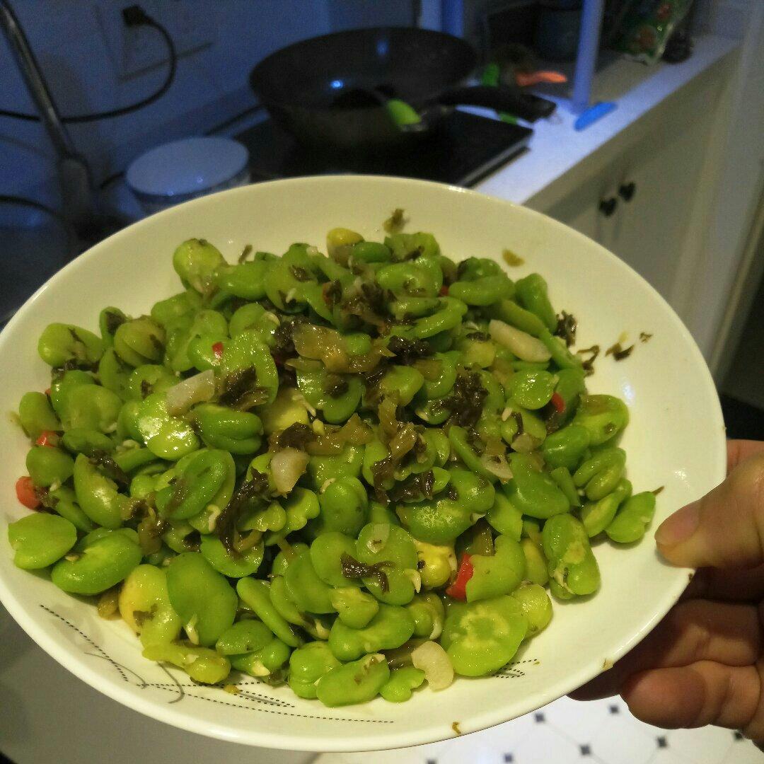 蚕豆炒雪菜