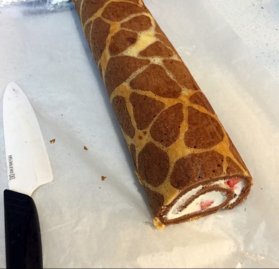 超萌长颈鹿蛋糕卷