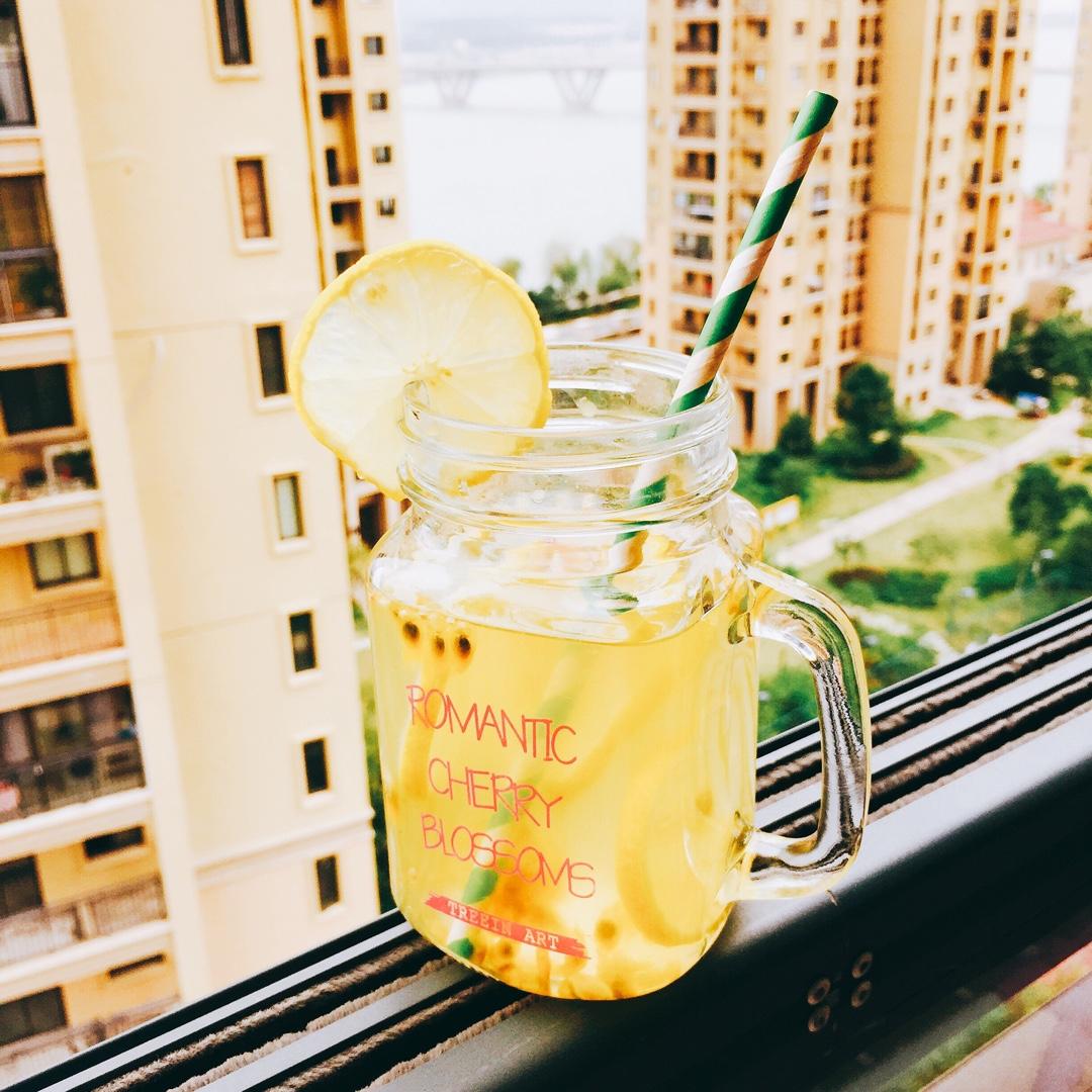 青柠/青桔百香果气泡水/夏日必备