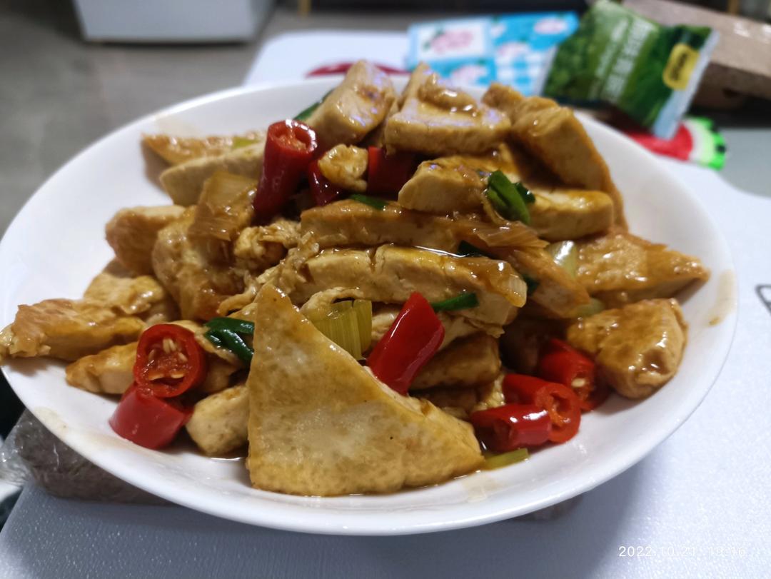 焖煎豆腐