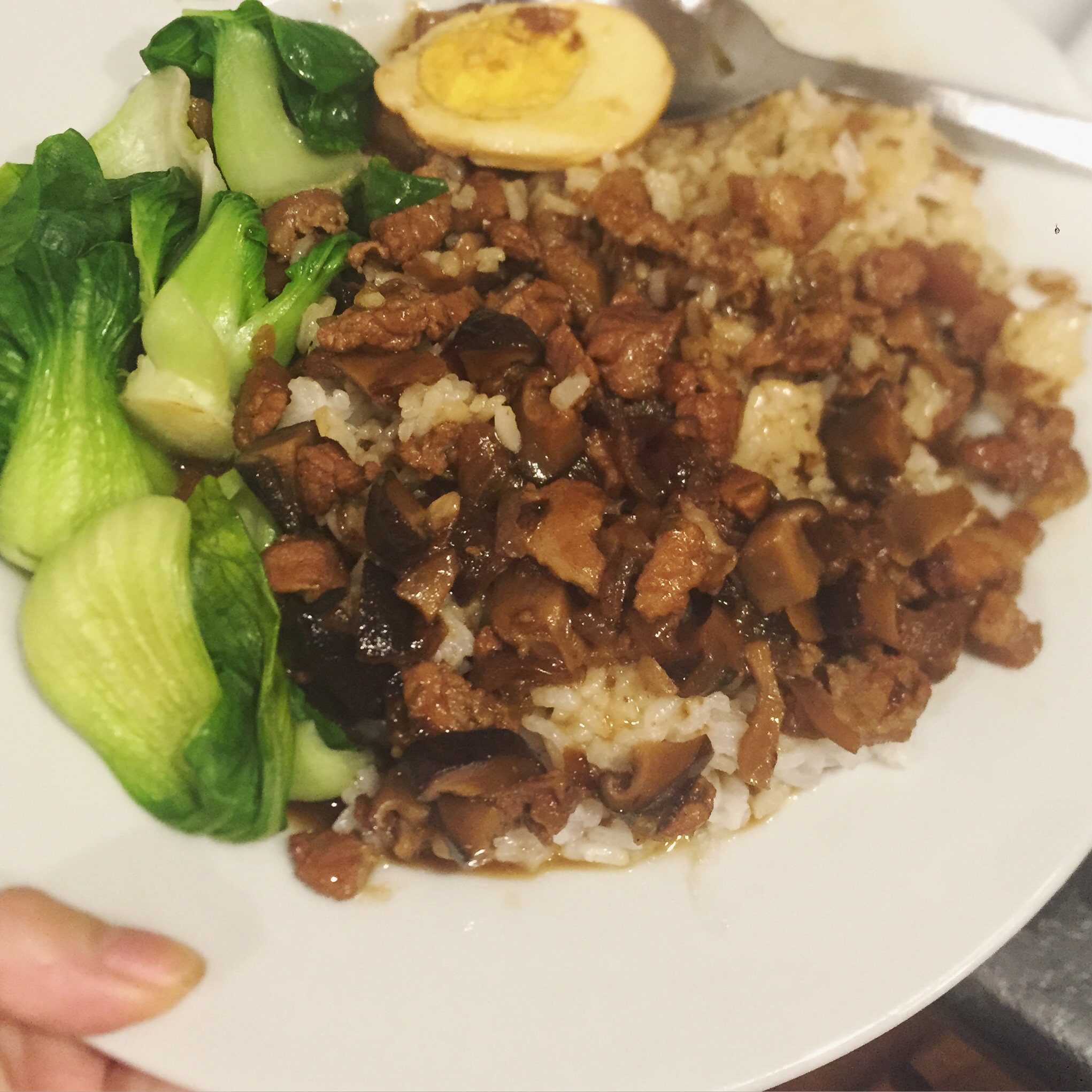 洋葱酥卤肉饭