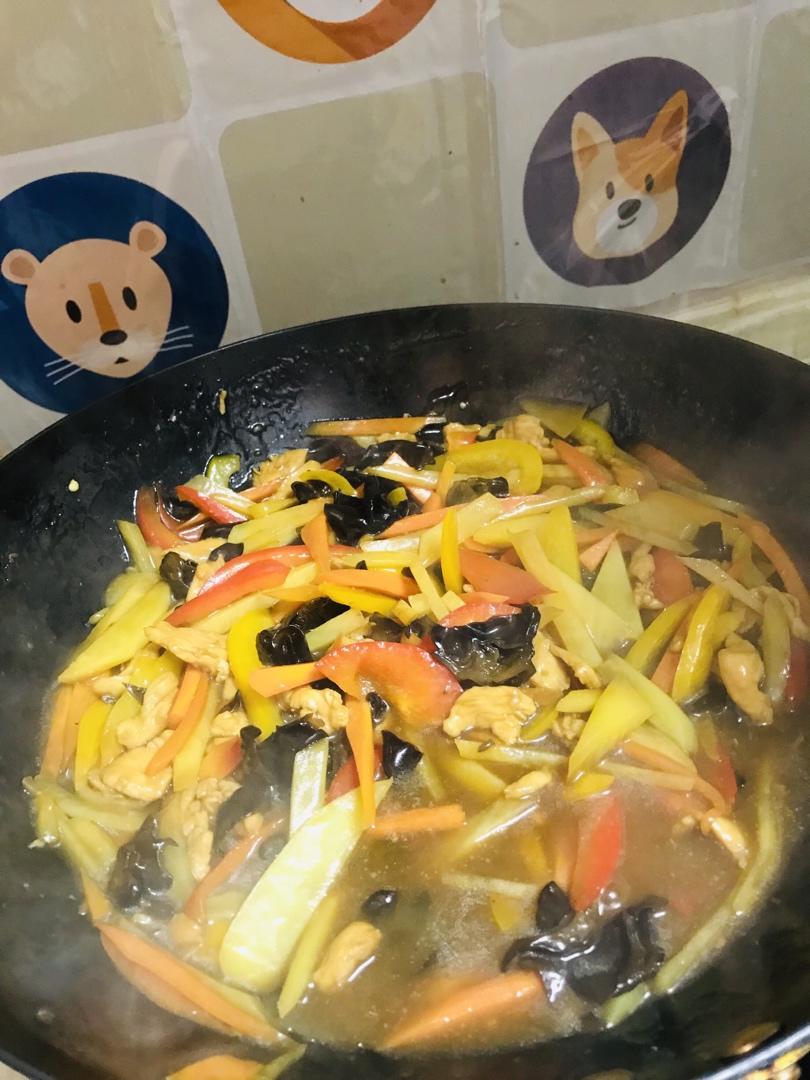 快手版鱼香鸡丝