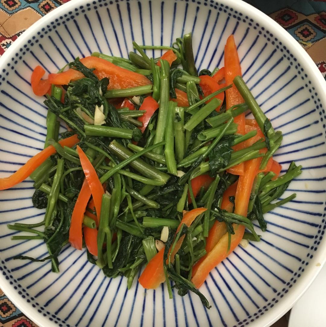 椒丝腐乳炒通菜