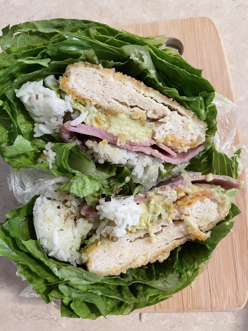 低脂健康生菜汉堡