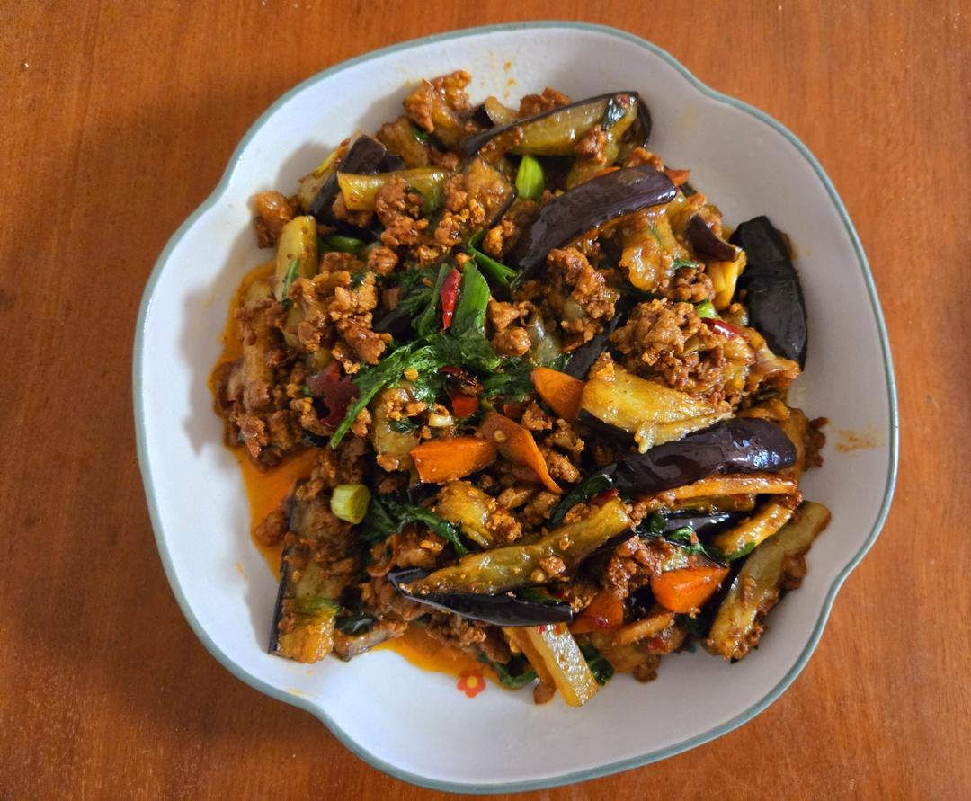 红烧肉沫茄子