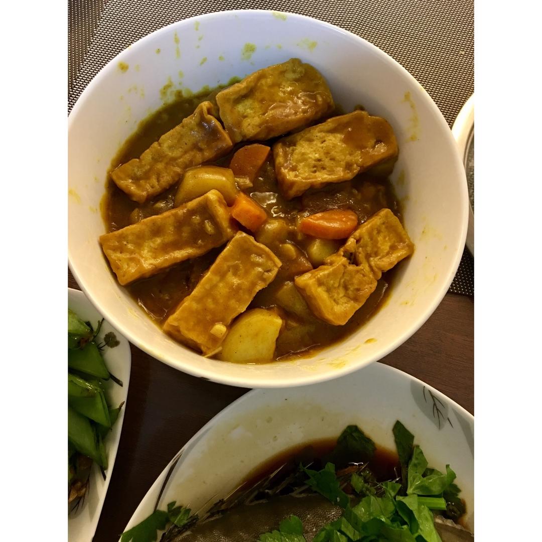 快手减脂晚餐——咖喱豆腐