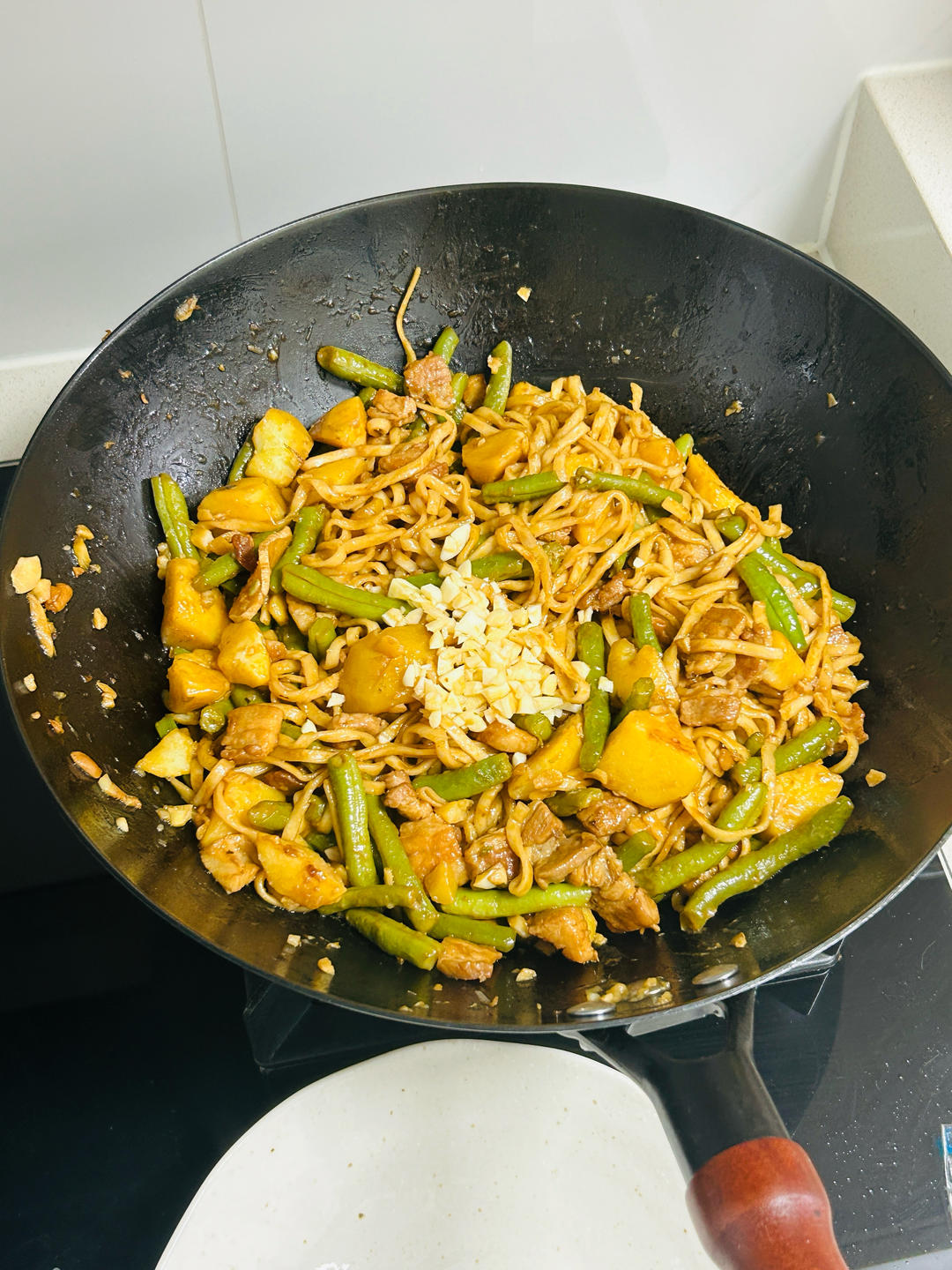 地道老北京扁豆焖面 豆角焖面 太好吃小心吃撑哦