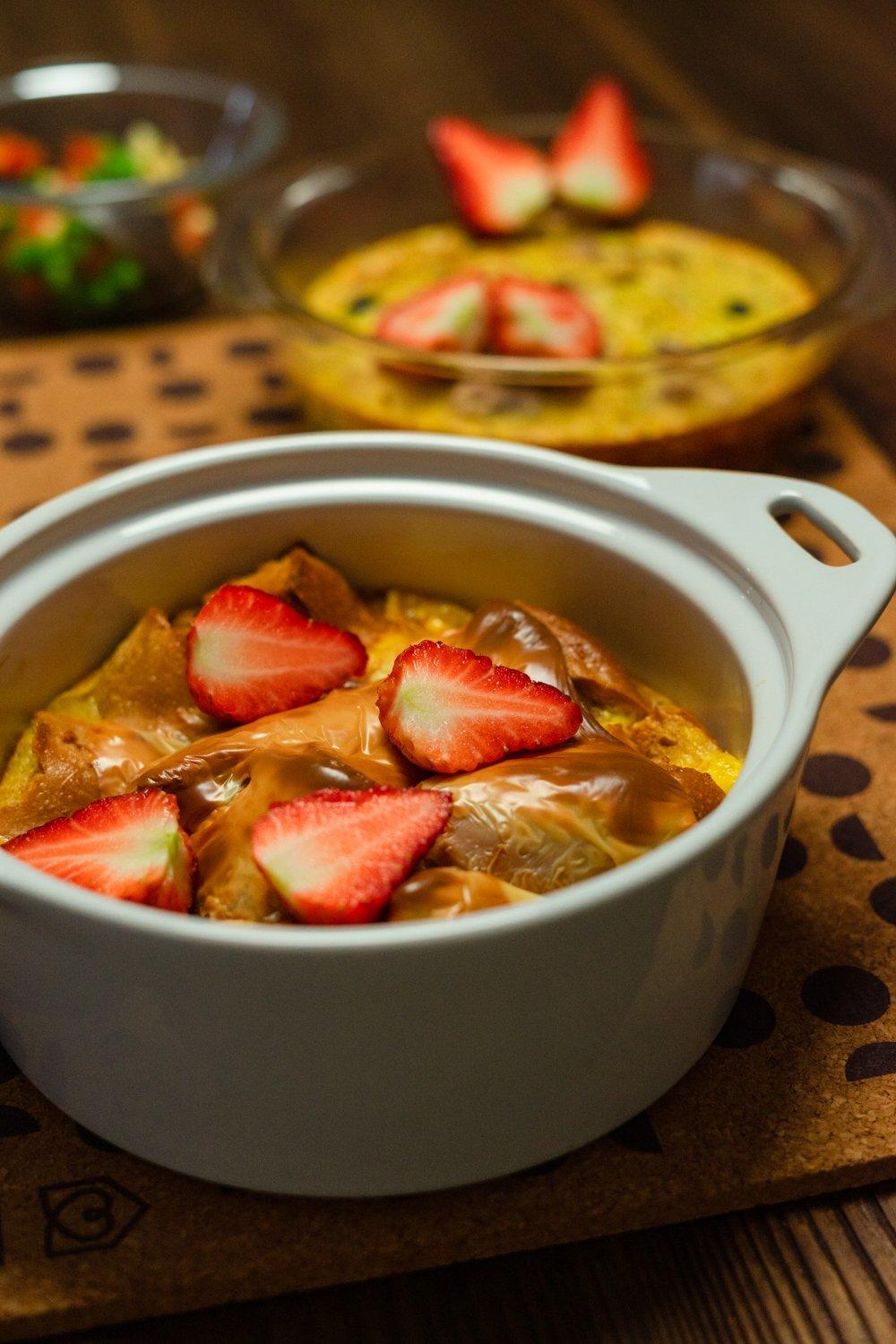 两款减脂烤箱早餐：烤隔夜燕麦/布丁吐司