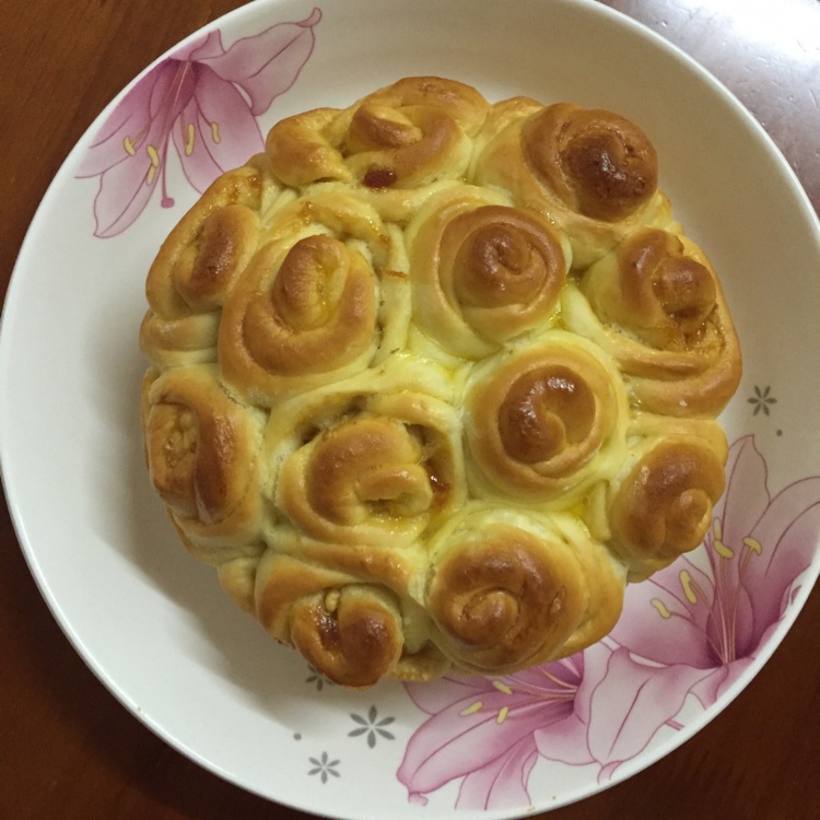 玫瑰花面包