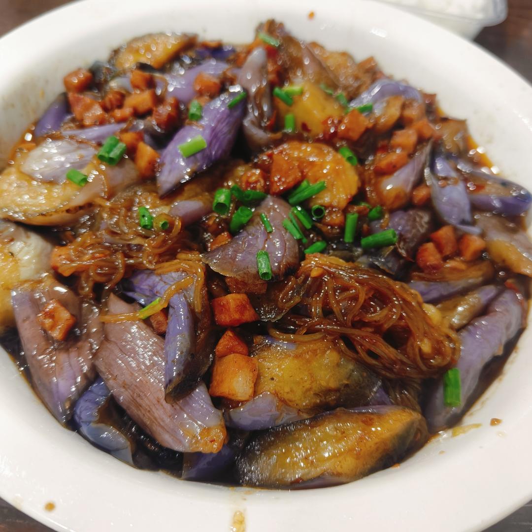 茄子肉末粉丝煲