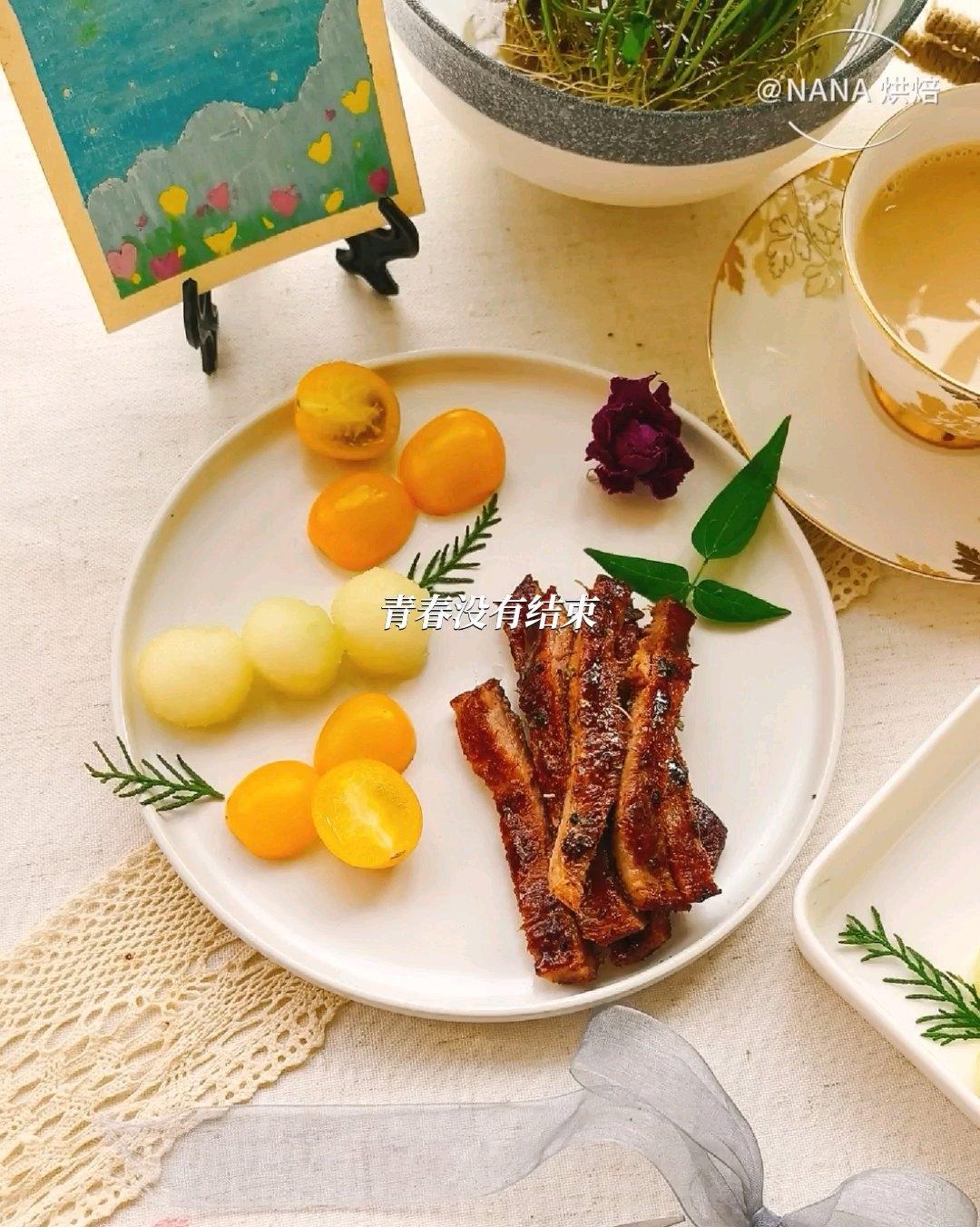 哈密瓜花朵摆盘