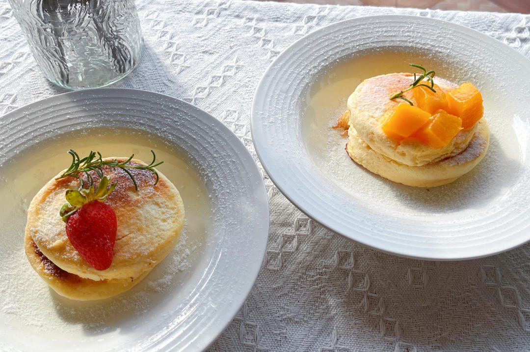 10分钟搞定网红舒芙蕾松饼🥞超松软『步骤详细附视频』『平底锅美食』