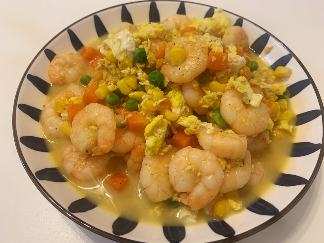 宝宝食谱---清新玉米粒炒虾仁