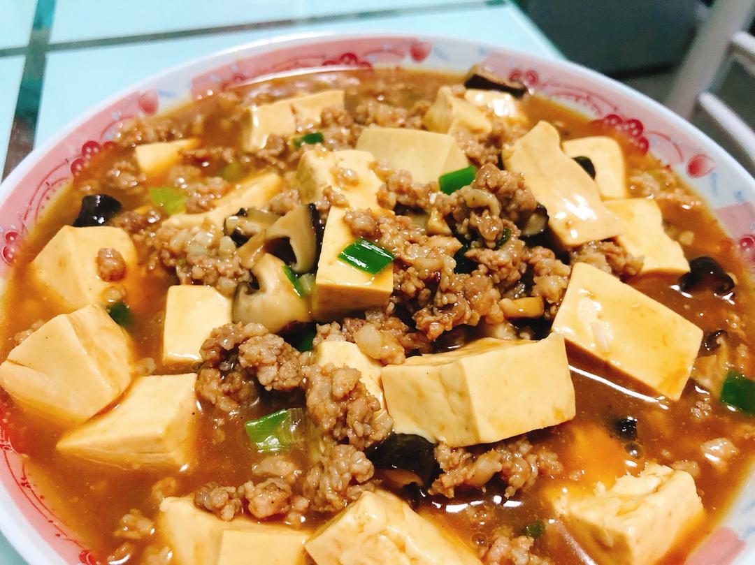 超级下饭的香菇肉沫豆腐
