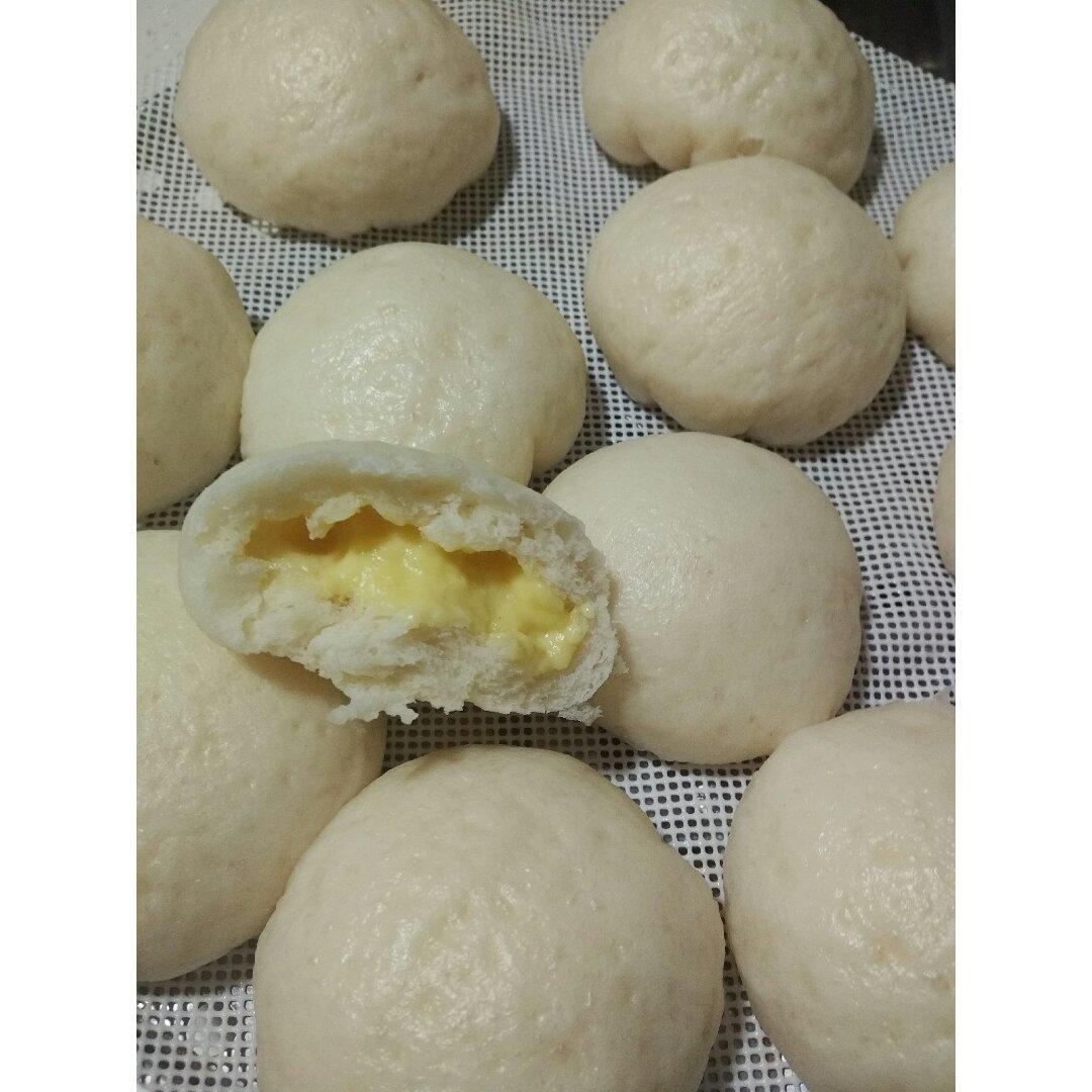 自制无油奶黄包