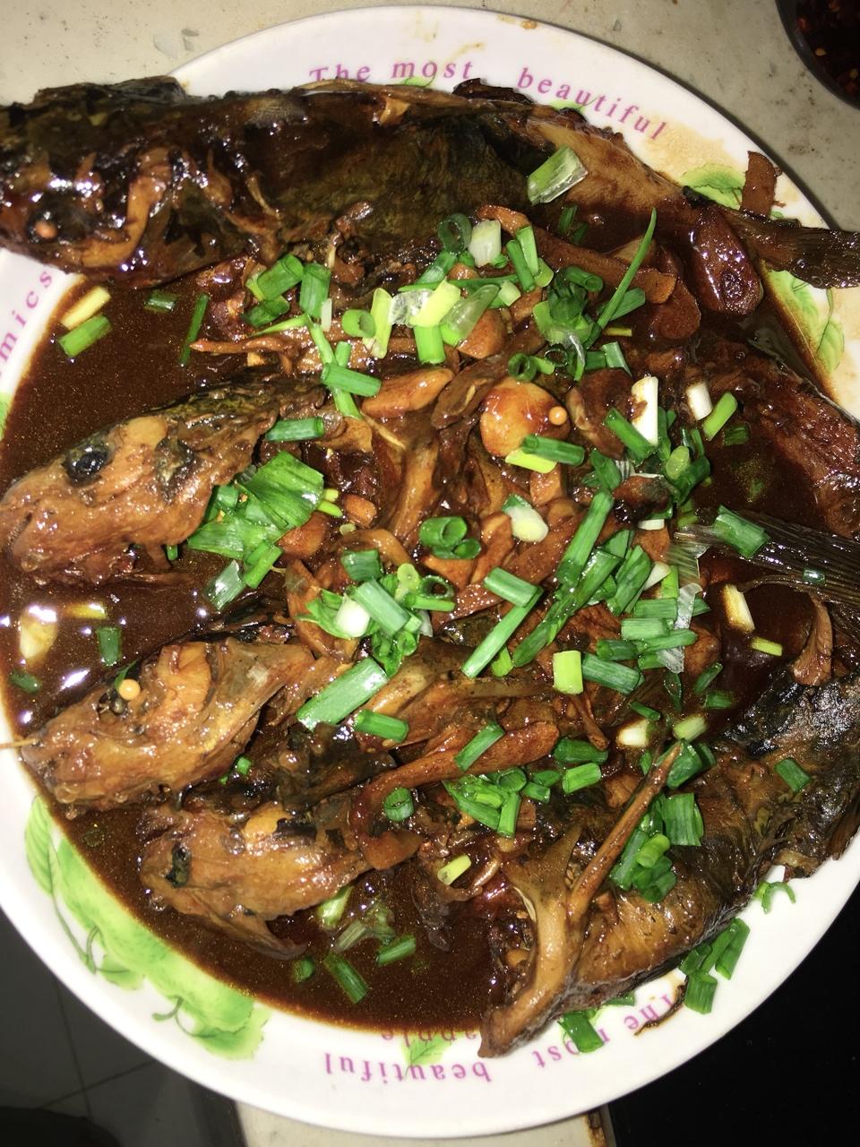 一猫是厨艺渣做的红烧汪丫鱼