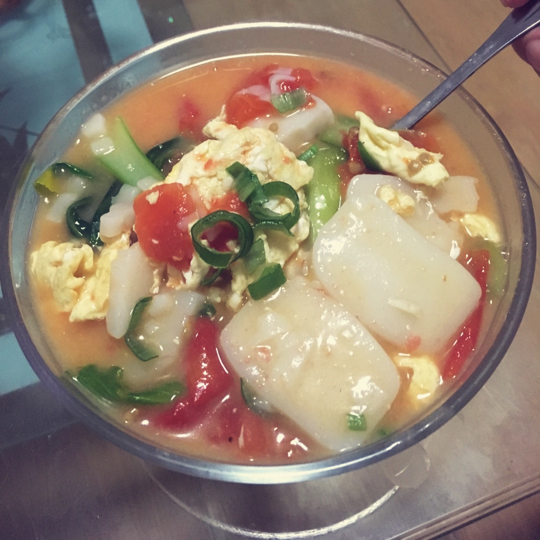 番茄鸡蛋汤年糕