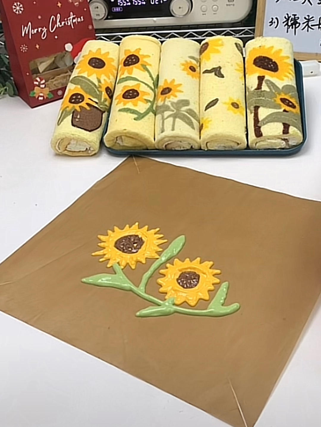 向日葵毛巾蛋糕卷的做法