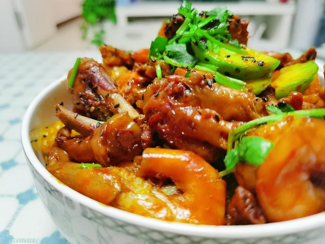 鸡爪虾煲