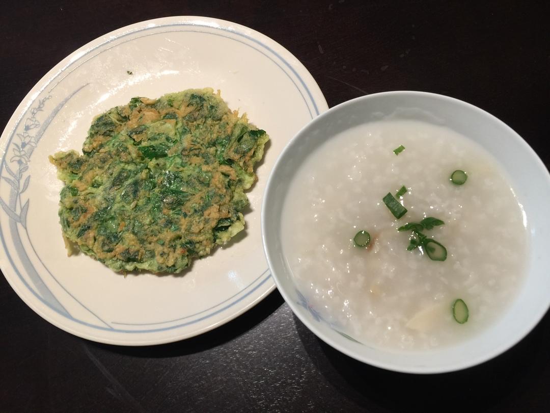 菠菜鸡蛋饼